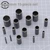 Jeu de perforatrices rondes 15 tailles (1–15mm) – Poinçon creux pour artisanat du cuir avec étui de rangement