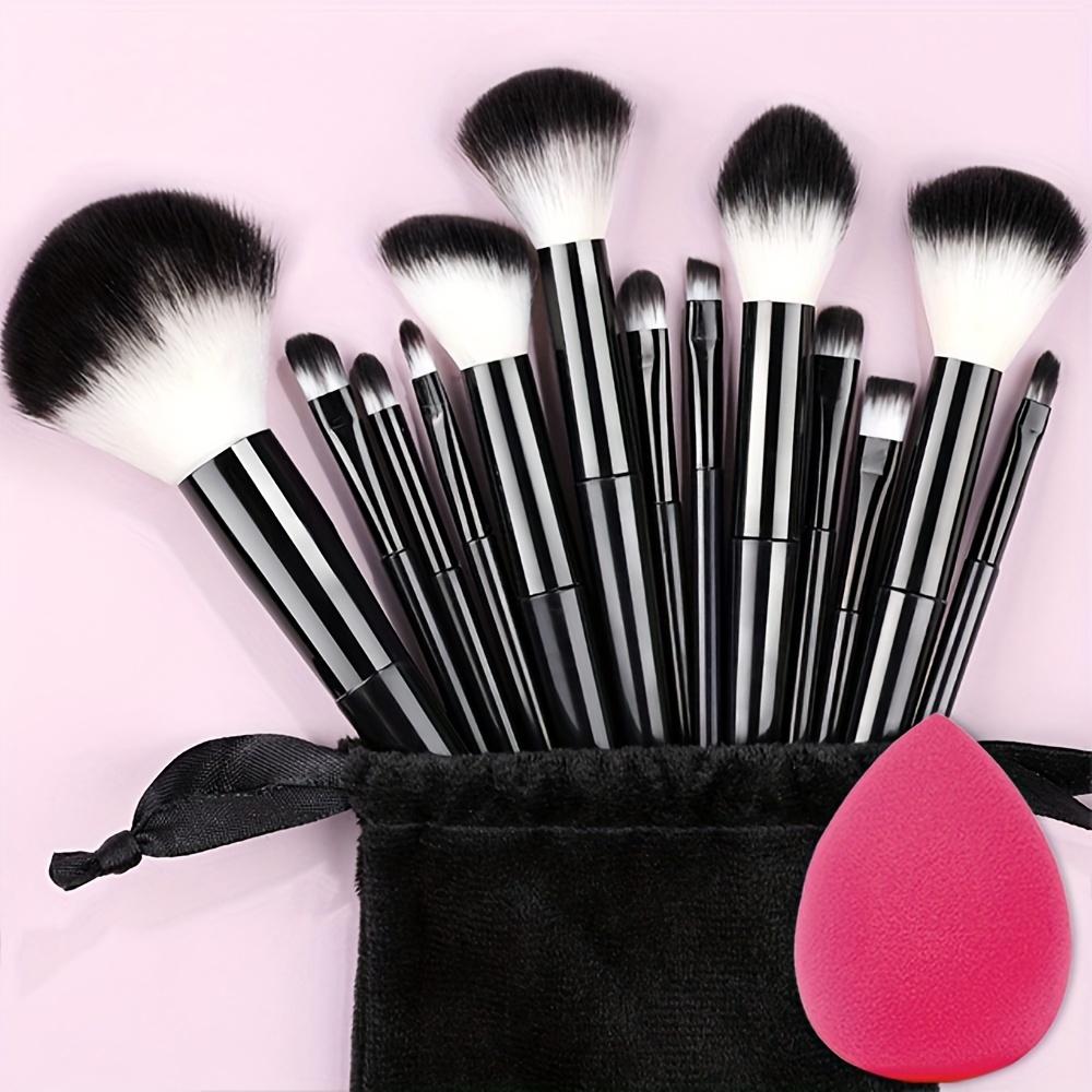 Makeup Brush Set Soft Fluffy Professional Cosmetics Foundation Powder Eyeshadow Kabuki Mixed Makeup Brush Beauty Tools Makeup Sponge Storage Bag