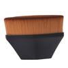 Foundation Makeup Brush Flat Top Shed Free Strong Grasping Portable Makeup Brush Black with Storage