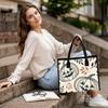 Halloween Pumpkin Tote Bag Fashion Canvas Handbag Casual Large Capacity Shopping Purse