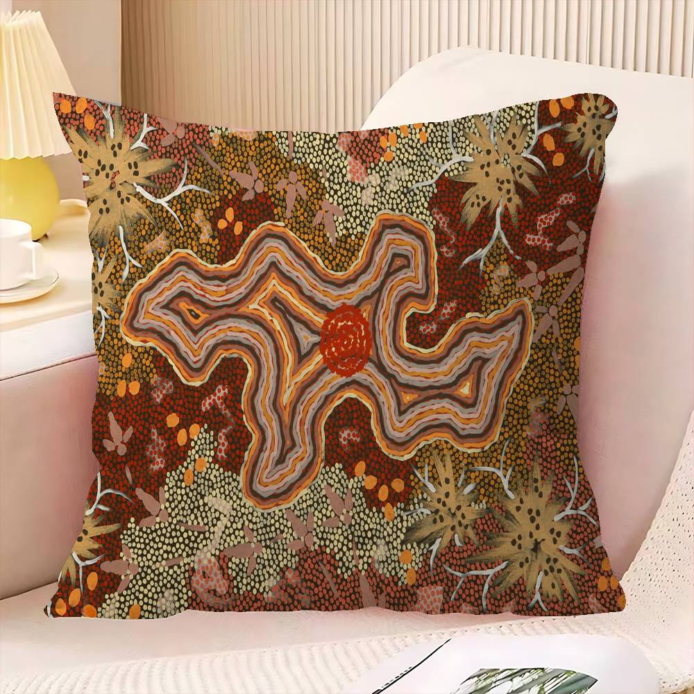 Australian Aboriginal Art Personalized Pillow Dust Cover Bedroom Kids Party Decoration Pillowcase Birthday Children Gift