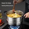 MAXCOOK 28cm Stainless Steel Steamer with High Arch Lid
