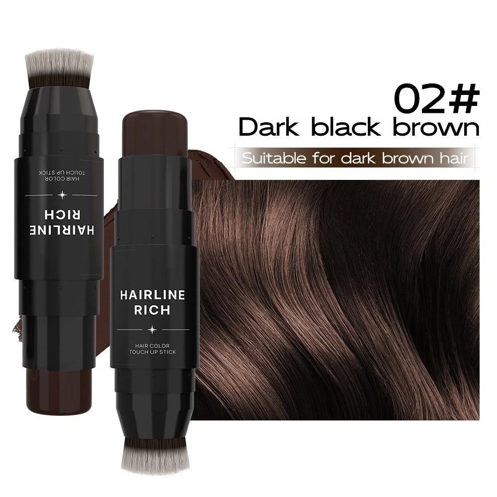 2 In 1 Hairline Concealer Pen Waterproof Temporary Hair Color Pen  for Coverage Hair Roots