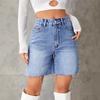 Women's High-Waisted Denim Shorts - European & American INS Fashion