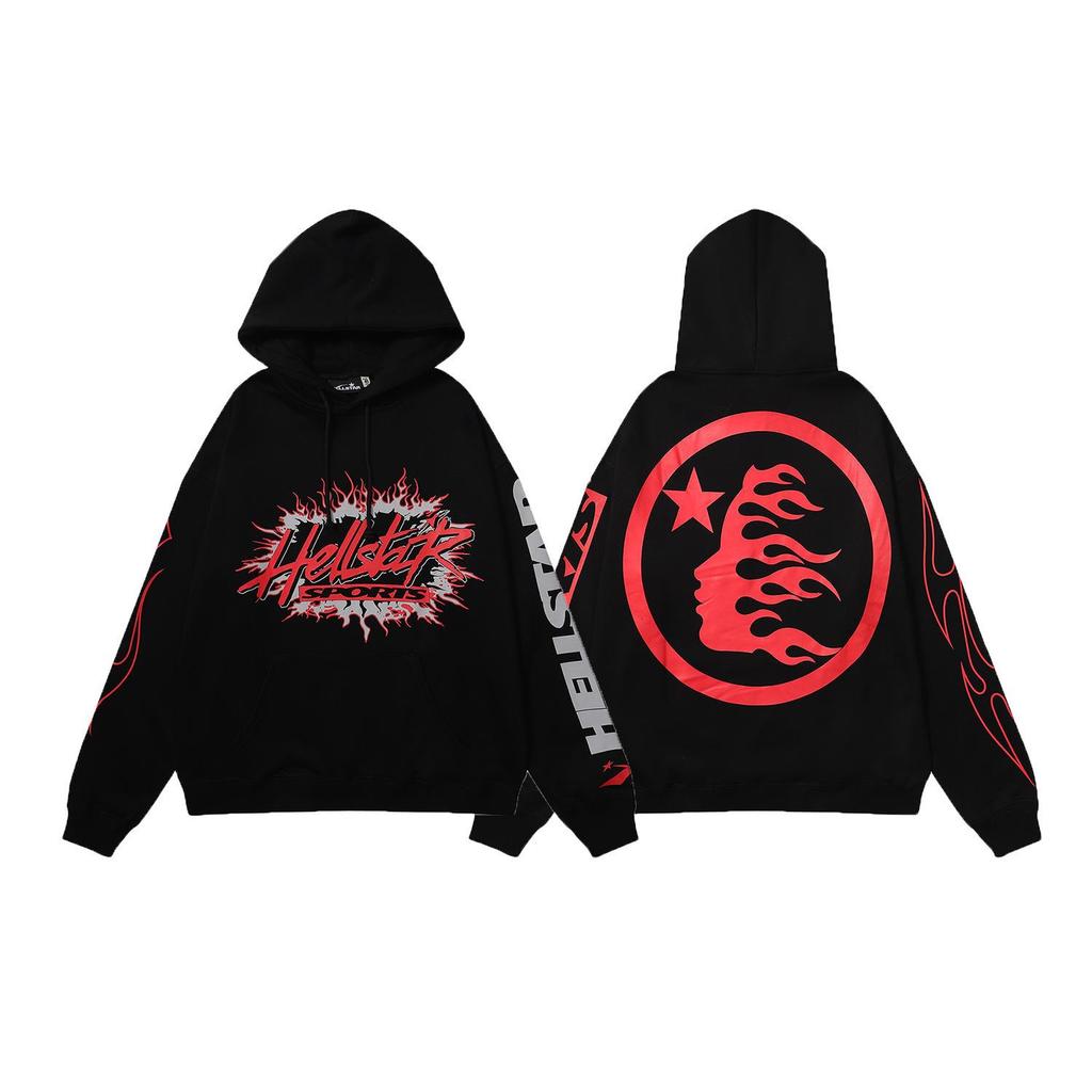 Unisex Retro Distressed Letter Print Hoodie für Herbst/Winter