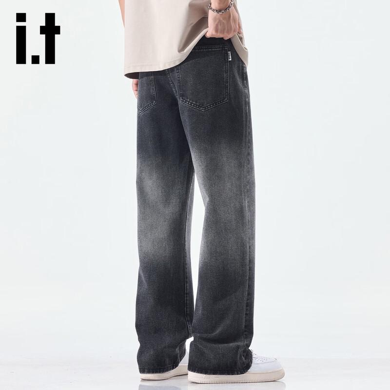 Izzue it Men's Gradient Straight-Leg Jeans