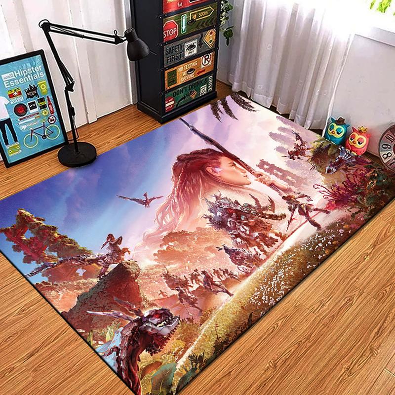 GAME Horizon Zero Dawn Large Area Rugs Carpet for Home Living Room Bedroom Sofa Doormat Kids Non-slip Floor Play Mat Sonic