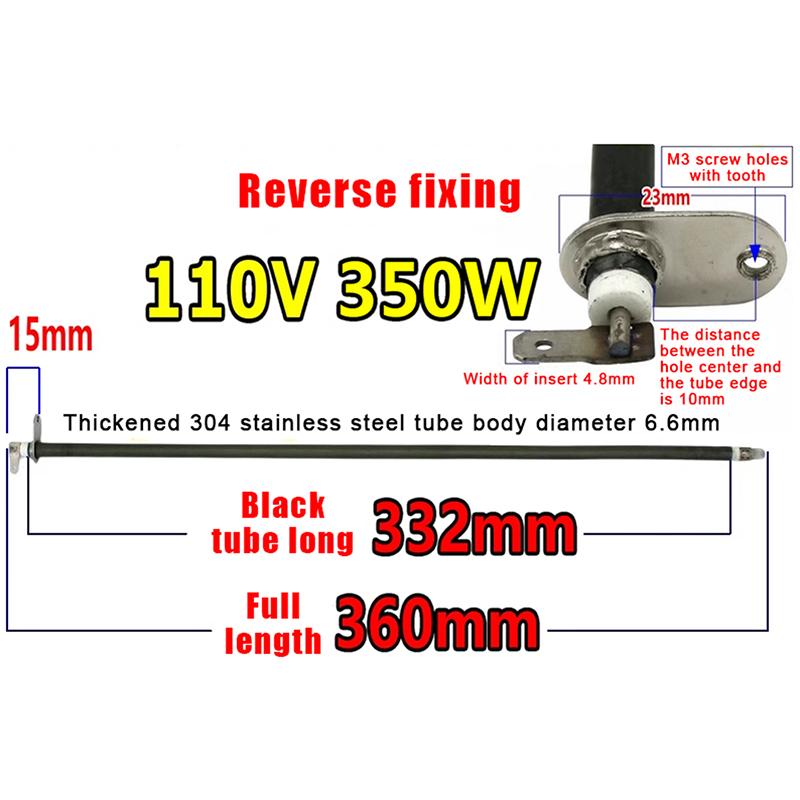 110V/120V 300W-400W Rostfritt Stål Elektrisk Ugn Värmeelement Värmerör Ersättning Reparationsdelar