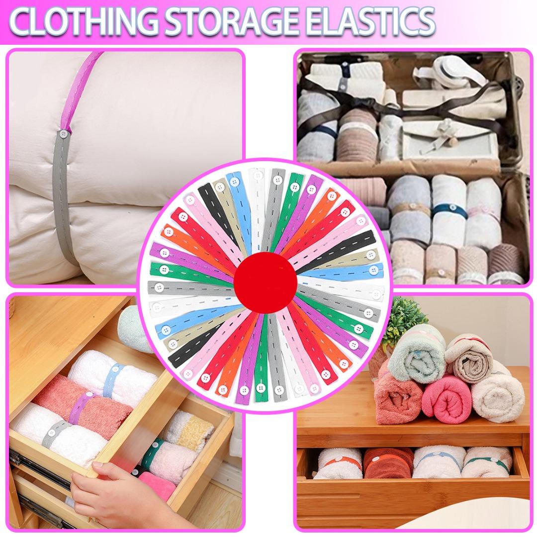 

PDTO 10 шт., эластичная лента для хранения одежды с петлицами, пояс-органайзер