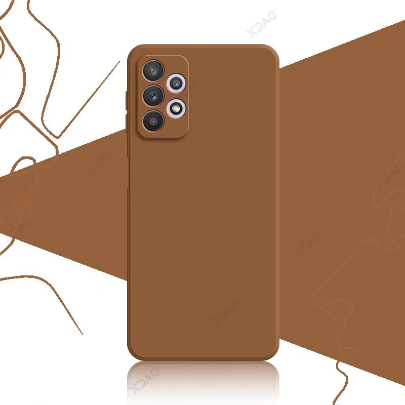 Luxury Square Liquid Silicone Case for Samsung Galaxy A32 4G 5G SamsungA32 360 Soft Phone Back Cover Armor Shield Coque