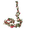 Silk Flower Vine White Rose Wall Hanging 2.5 Meters Long Lifelike Roses Natural Look Picturesque Look Long-lasting Party Event