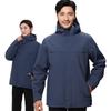 Winter Outdoor Heat-Sealed Warm Couple Outfit: Men's & Women's 3-in-1 Windproof Two-Piece Set