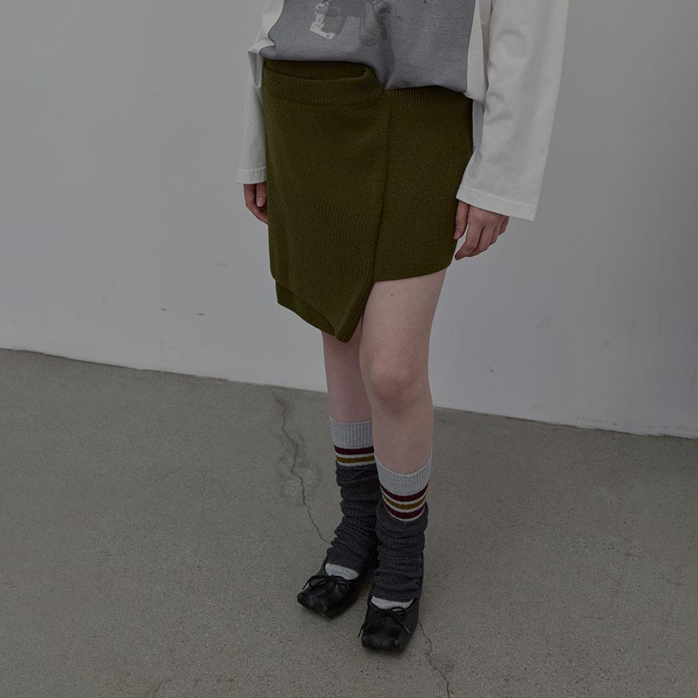 LCDC™ Double Layer Knit Skirt (Khaki)