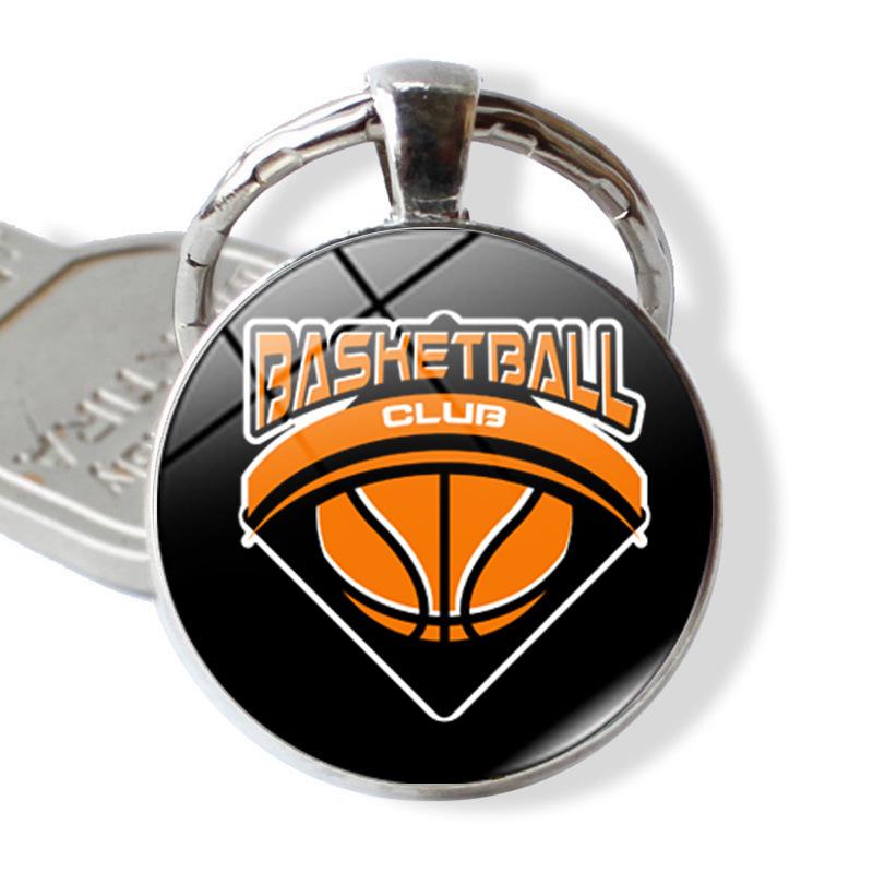 Basketball Layup Lover Keychain - Glass-Embossed Sports Gift