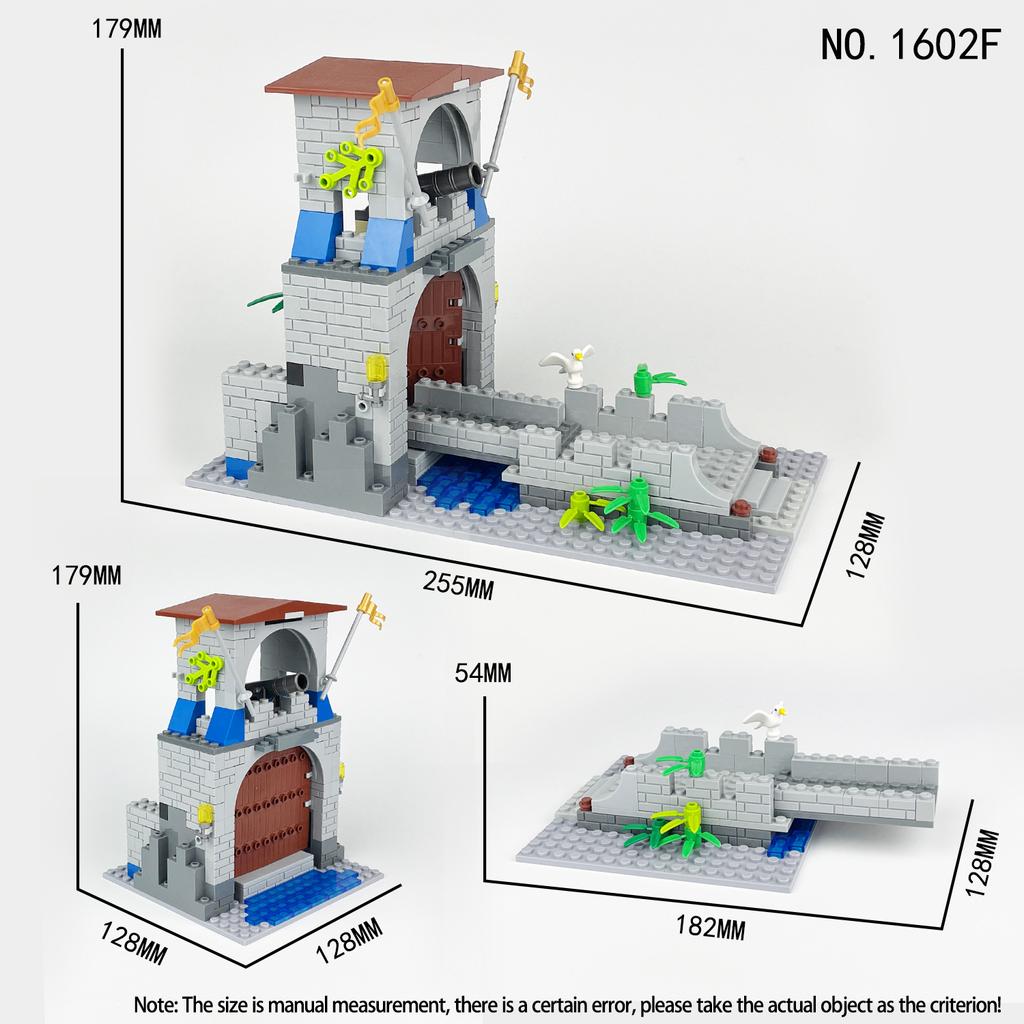 1602F Guardians Tower Angriffs- und Verteidigungsbau-Brückenszene Kinder montieren Bausteine Spielzeug