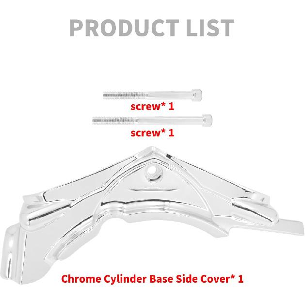 HDBUBALUS Motorcycle Cylinder Base Side Covers Fit for Harley Touring Road King Road Street Electra Glide 2007-2016 Dyna Fat Bob Low Rider Super