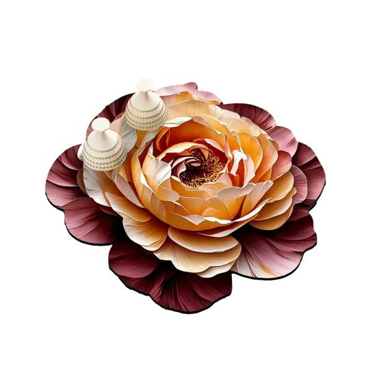 3D Flower Diatom Mud Soft Mat Absorbent Bar Counter Pad for Cups Kitchen Sink Quick-drying Wash Basin Tray Decorative Diatomite Coaster