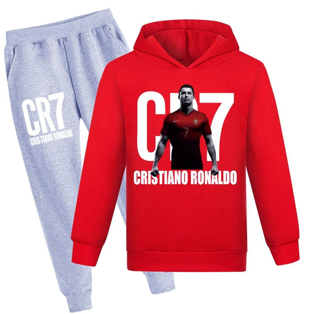 Kinder Frühjahrs- & Herbst-Kapuzenpullover & Lange Hosen Set