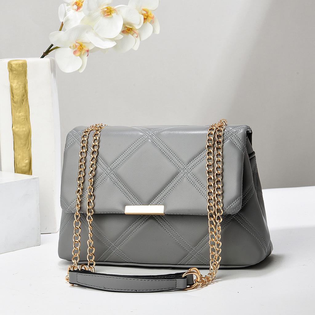 New Women's Bag Women's Quality Single Shoulder Crossbody Underarm Bag Candy Color Fashion Chain Small Square Bag