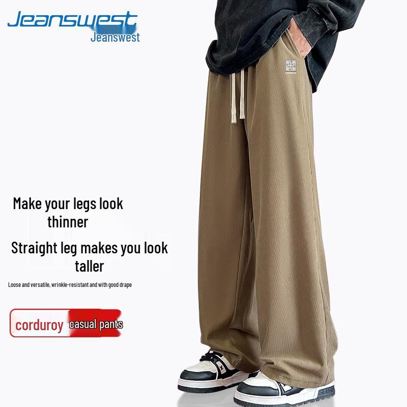 

Jeanswest Men s Loose Corduroy Wide-Leg Casual Pants 4XL