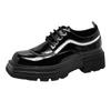 Designer Brand Men's Genuine Leather Shoes Square Toe Shoes Men's Work Shoes Street Trend Casual Shoes Thick Soled Shoes