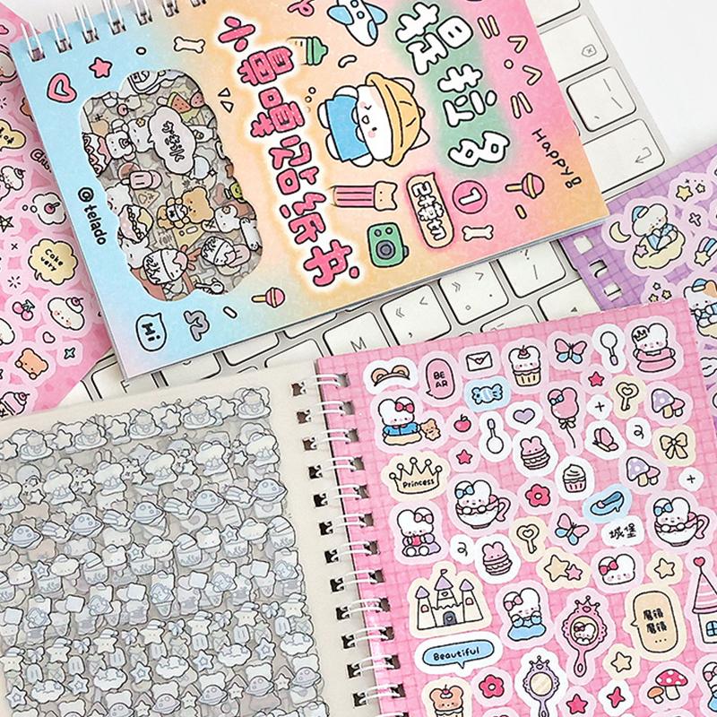 Cute Kpop Decorative Sticker Book Washi Paper Journal DIY Material Decoration Kawaii Stickers Scrapbooking Ins Stationery
