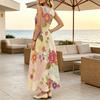 Women’s Versatile Floral Sleeveless Dress Spring & Summer Maxi,Lightweight Flowy,Elegant,Ideal for Daily,Outdoor,Vacation