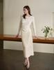 G Mar Spangle Skirt Ivory