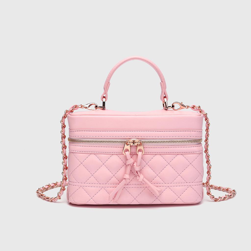 Cross-mirror box bag, small square bag, shoulder messenger women's bag, fashionable versatile handbag, niche