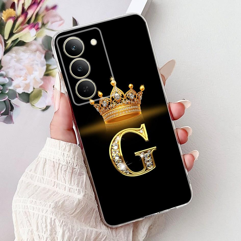 For Realme 14x 5G Case Luxury Crown Letters Soft Silicone Slim Phone Cases For OPPO Realme 14x Back Cover on Realme14x Protector