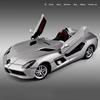 1:32 Mercedes-Benz SLR Stirling Moss Alloy Car Model Diecast Toy Car Convertible Toy Car Metal Collectible Ornaments Model Children Gift