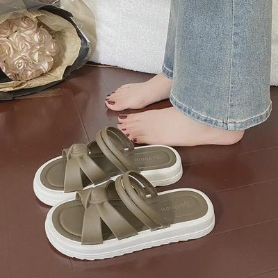 "2024 Damen Sommer Dicksohlige Rutschfeste Zehentrenner - Modische Outdoor- & Strandsandalen"