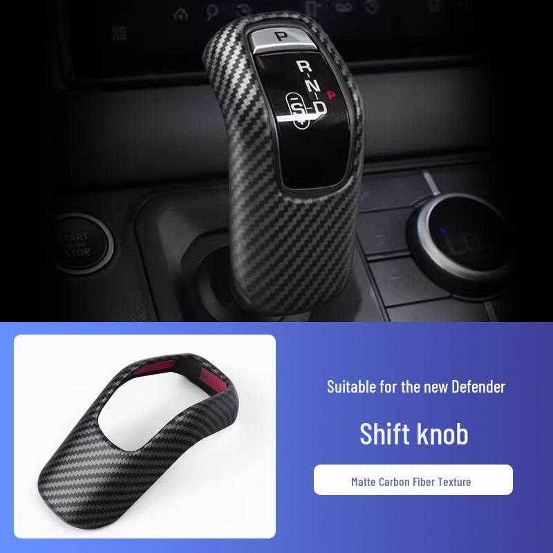 Fits 26 Land Rover Defender models: Gear Shift Frame, Lever Head, Center Console, and Air Conditioning Panel Decorative Stickers.