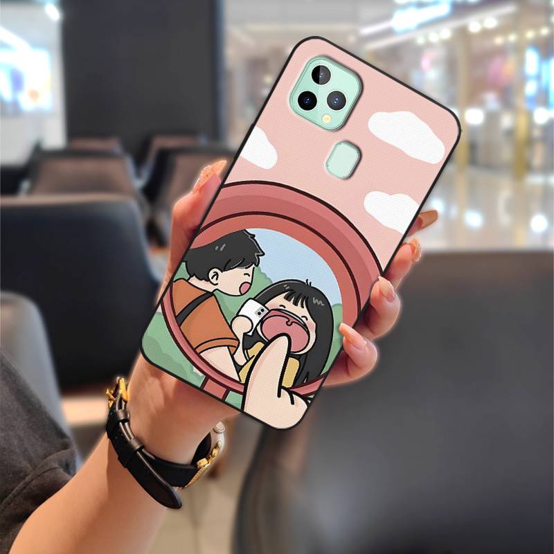 Anti-knock Cartoon Phone Case For Oukitel C22 Protective Soft Case Cute Silicone Full Wrap Couple Back Cover Waterproof