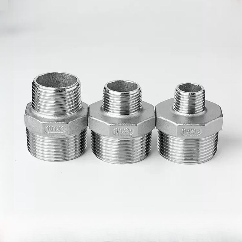 Plumbing connection 3/4" 1" 2" 3" 4" Reducing 304 Stainless Steel Male Female Thread fitting Reducer British Water Pipe Adapter
