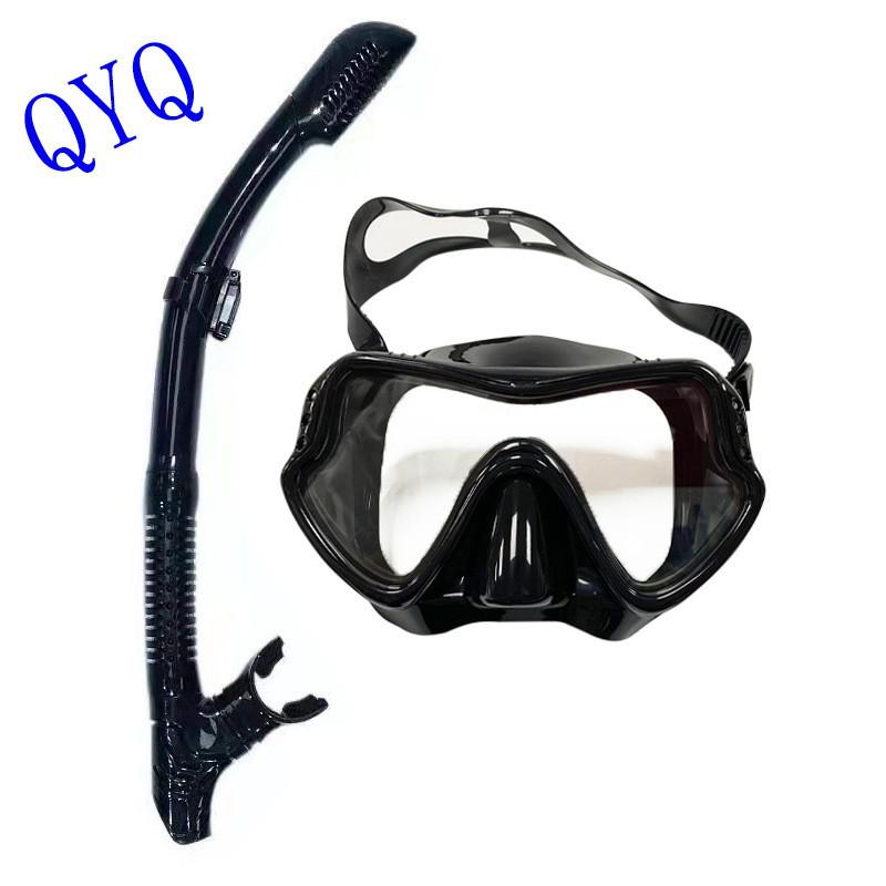 Full Dry Snorkeling Set: Diving Mask with PVC Silicone Snorkel Mouthpiece