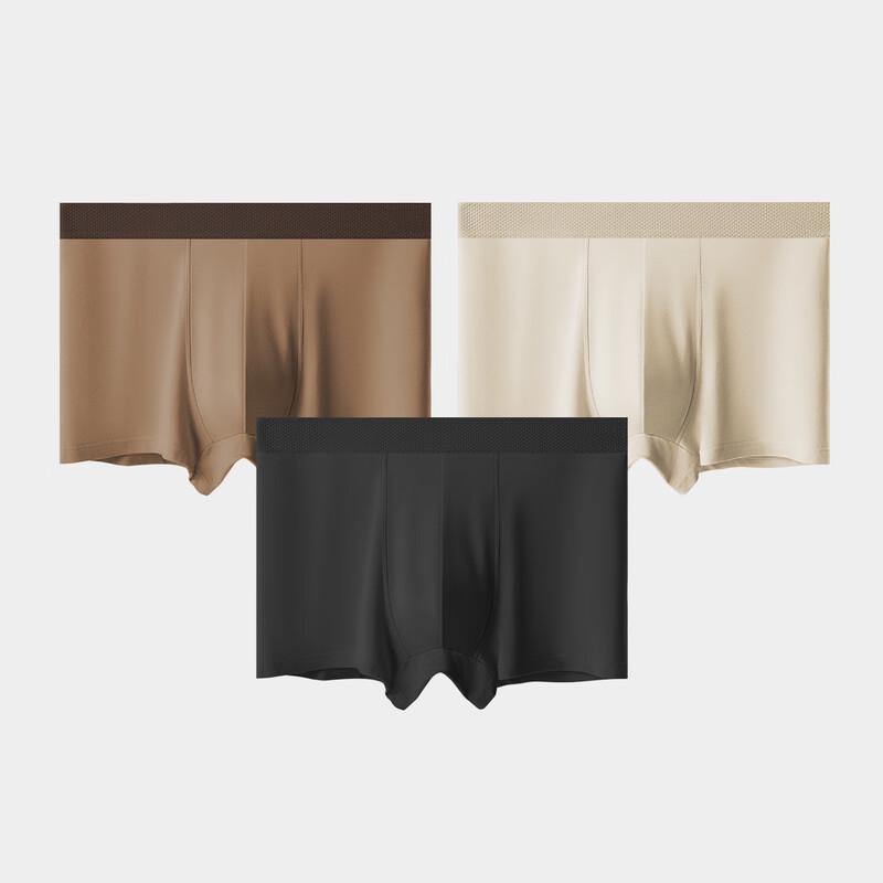 Miiow Men's Breathable Mid-Rise Modal Blend Boxer Briefs 3-Pack