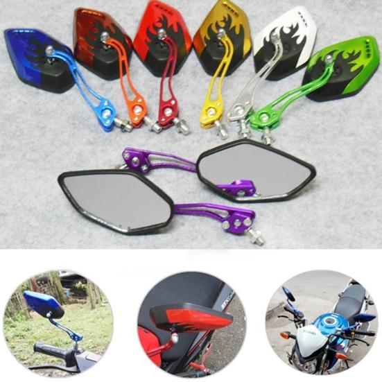 2Pcs/Set 8/10mm Motorbike Handlebar Mount Scooter Motorcycle View Rear Mirrors
