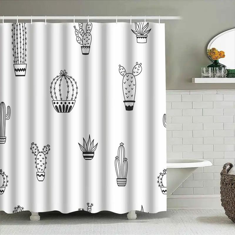 Home Shower Curtains For Bathroom Waterproof Fabric Modern Nordic Style Bathroom Curtains Shower Curtain 180X200