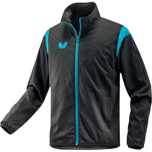 Butterfly Training Jersey, Unisex, Rex Jacket, Table Tennis, Training Wear, 46150 278, Black, Size O