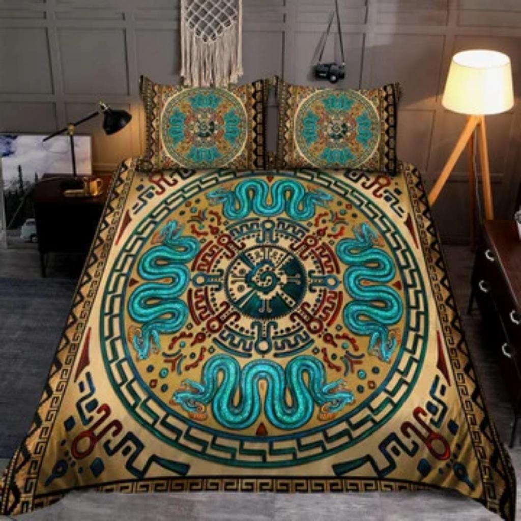 Tmarc Tee Viking Odin Raven Vegvisir Thunder Sängkläder Set Täcken Cover Set