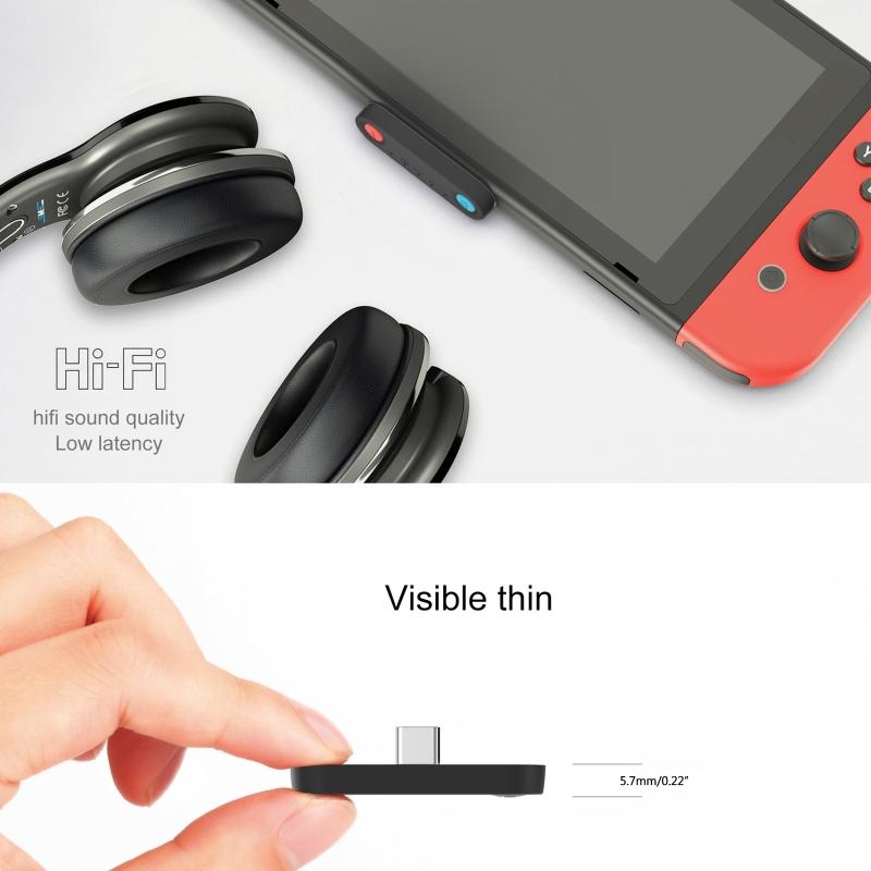 Drahtloser Adapter Sender für h PS-5 -kompatiblen Controller Headset Empfänger Spielzubehör