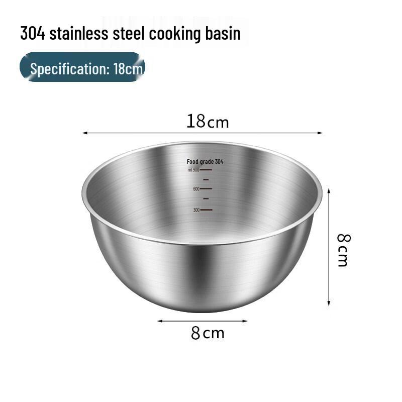 ZISIZ 316 Food-Grade Stainless Steel Salad Bowl