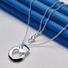 925 Sterling Silver 16-30 Inch Exquisite Heart-shaped Pendant Necklace, Women's Jewelry Accessories, Fashionable Wedding Gifts