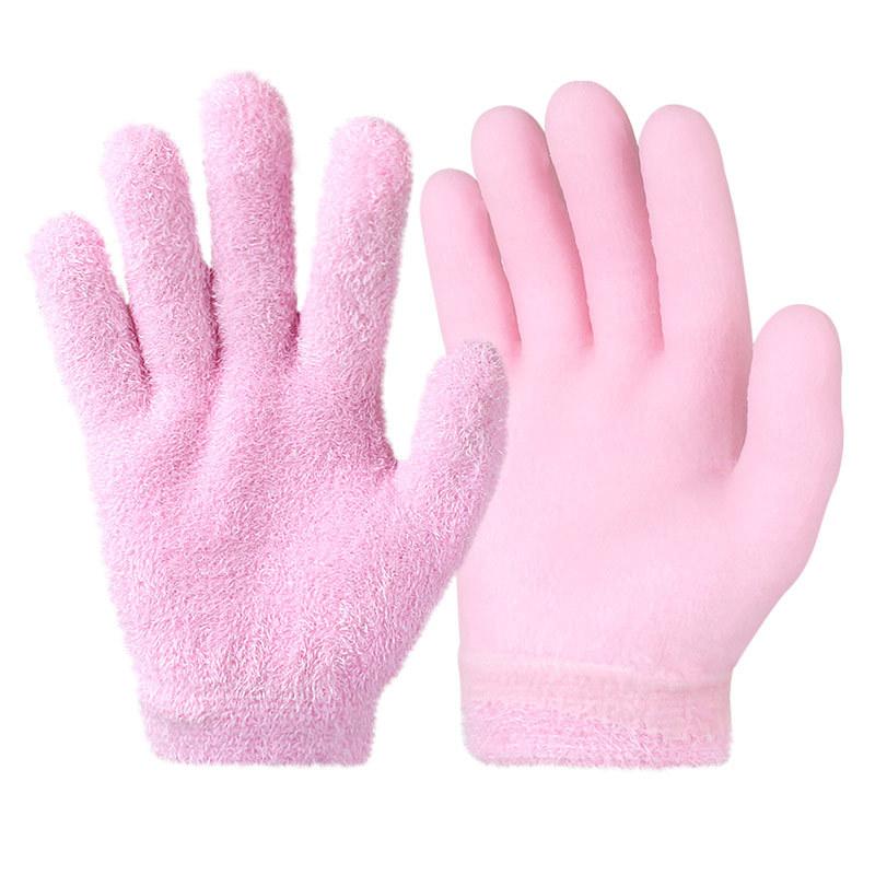 Four-color Feather Yarn Knitted Plant Gel Gloves Men's and Women's Gel Gloves