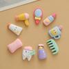 Cartoon Resin Accessories for DIY: Cream Glue Phone Case Charms, Hair Clips, and Fridge Magnets.