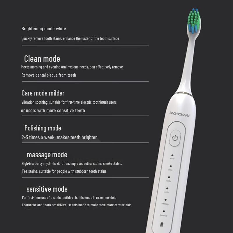 Bach Johann ETB-01 Smart Sonic Electric Toothbrush CN Plug (adapter Included)