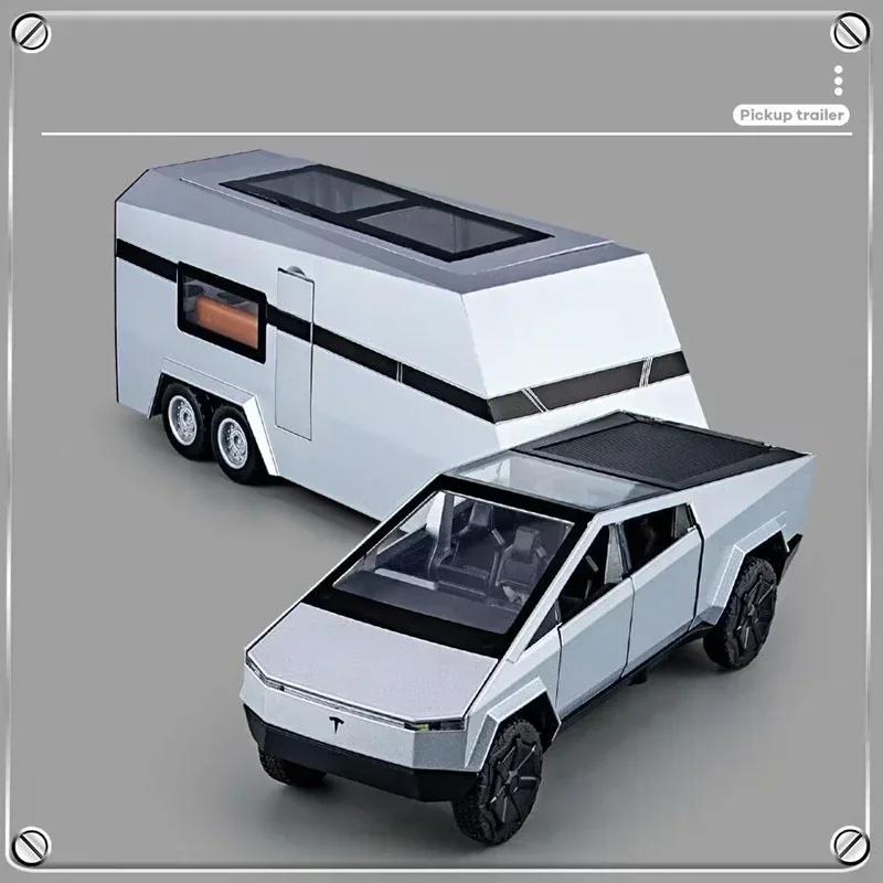 Alloy Car Model Diecasts Off-road Vehicles Truck Car Model Sound Light Kids Toys Gift With Suitcase