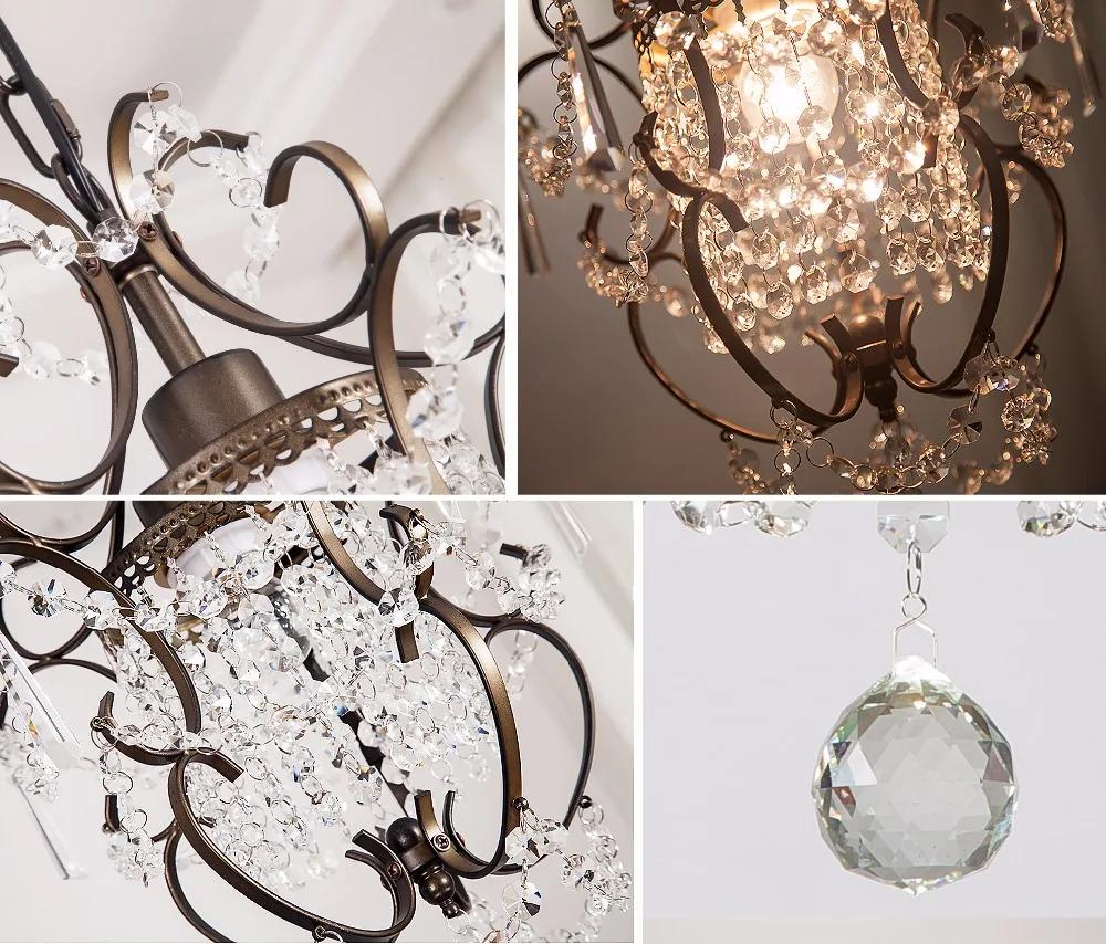 Modern Luxury Living Room LED Crystal Chandelier Rural Farmhouse Ceiling Light Dining Room Bedroom Lighting Home Hotel Attic