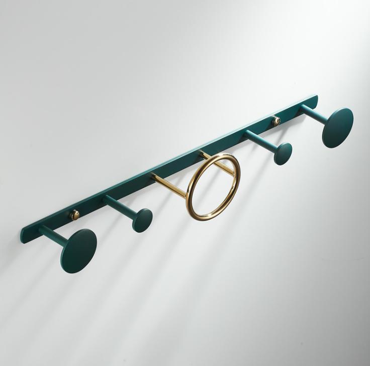Green Gold Bathroom Hook with Gold Towel Ring Towel Holder Coat Hanger Hook Towel Rack Bathroom Hardware